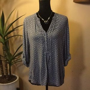 Ema Blue’s printed blouse Size Medium